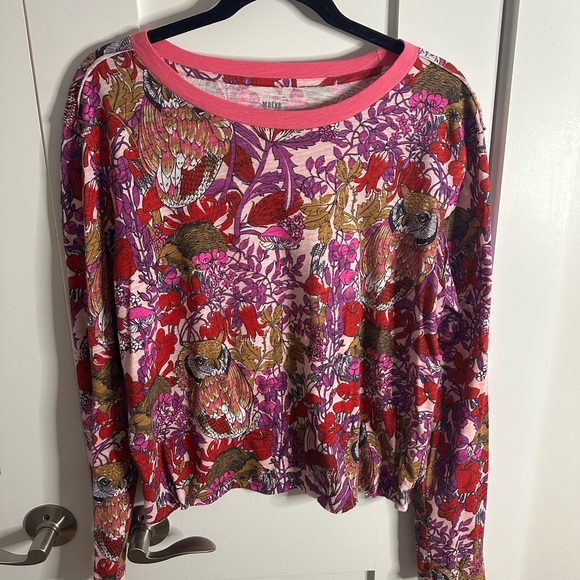 Anthro Maeve - Colorful Floral Women's Top - medium - Picture 2 of 3
